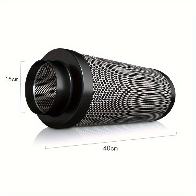 Luftkohlefilter, schwarz, 15 cm x 40 cm, für Inline-Ventilatoren, Hydrokultur