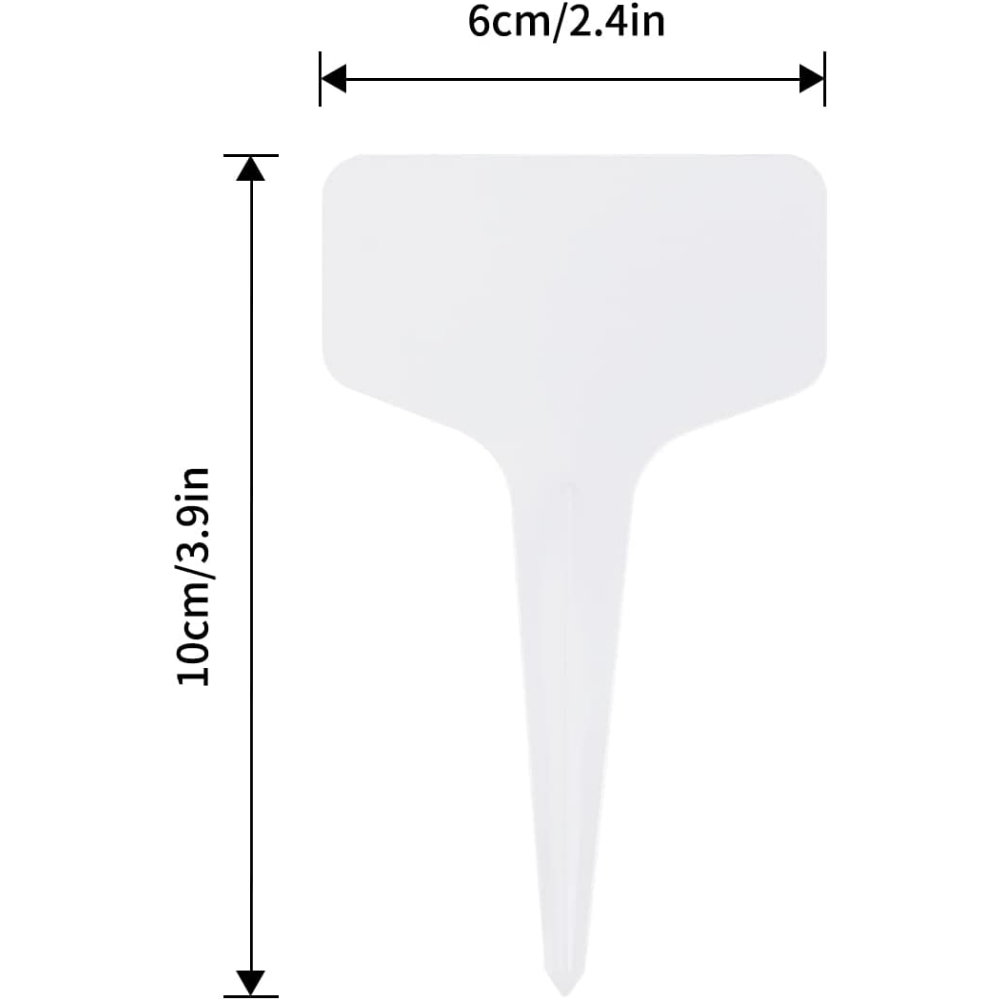 50 stücke Kunststoff Pflanze T-Typ Etiketten 5.99*10,01 cm