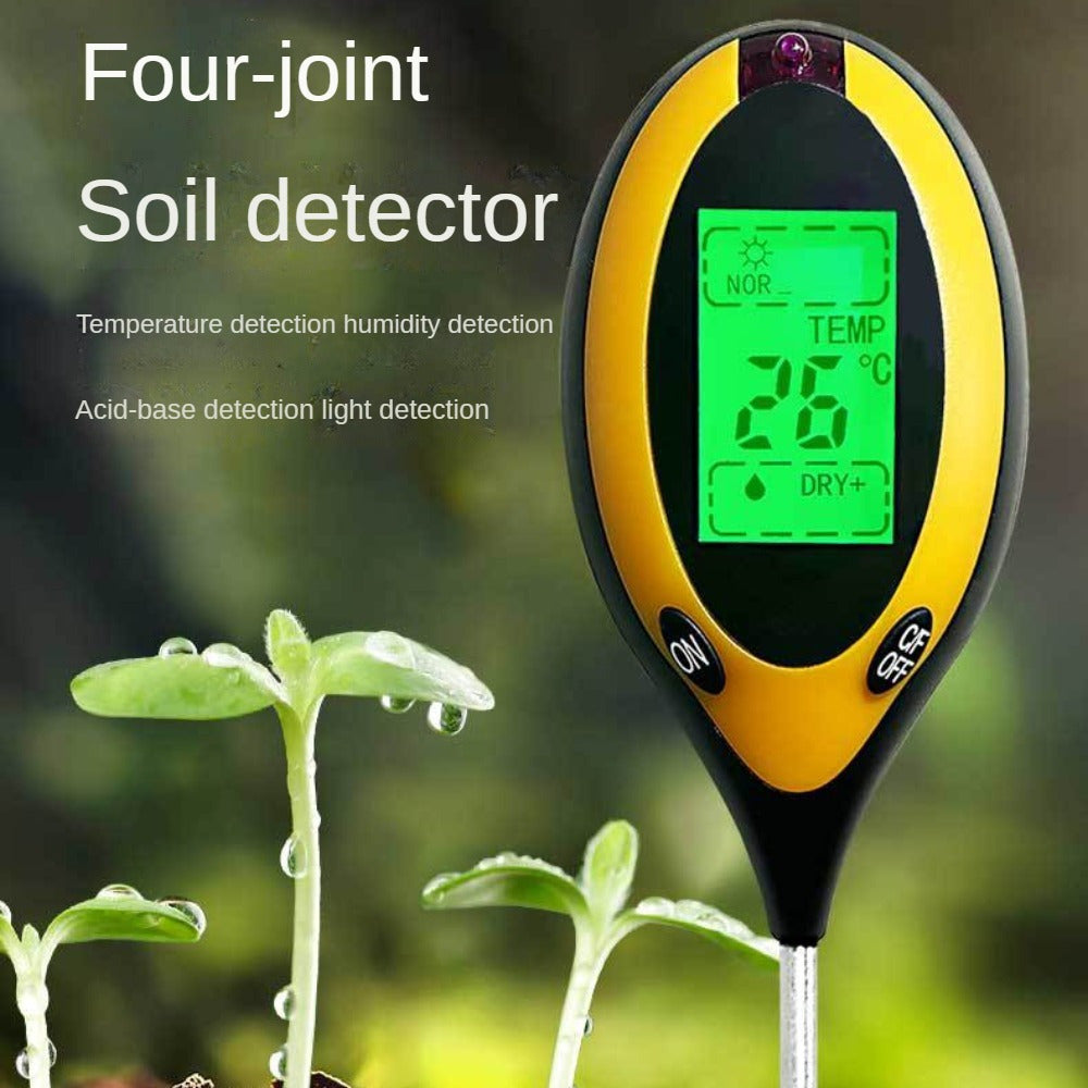 4 In 1 Bodenmessgerät Temperatur PH-Wert Licht Boden Messgerät Feuchtigkeit (without Battery)