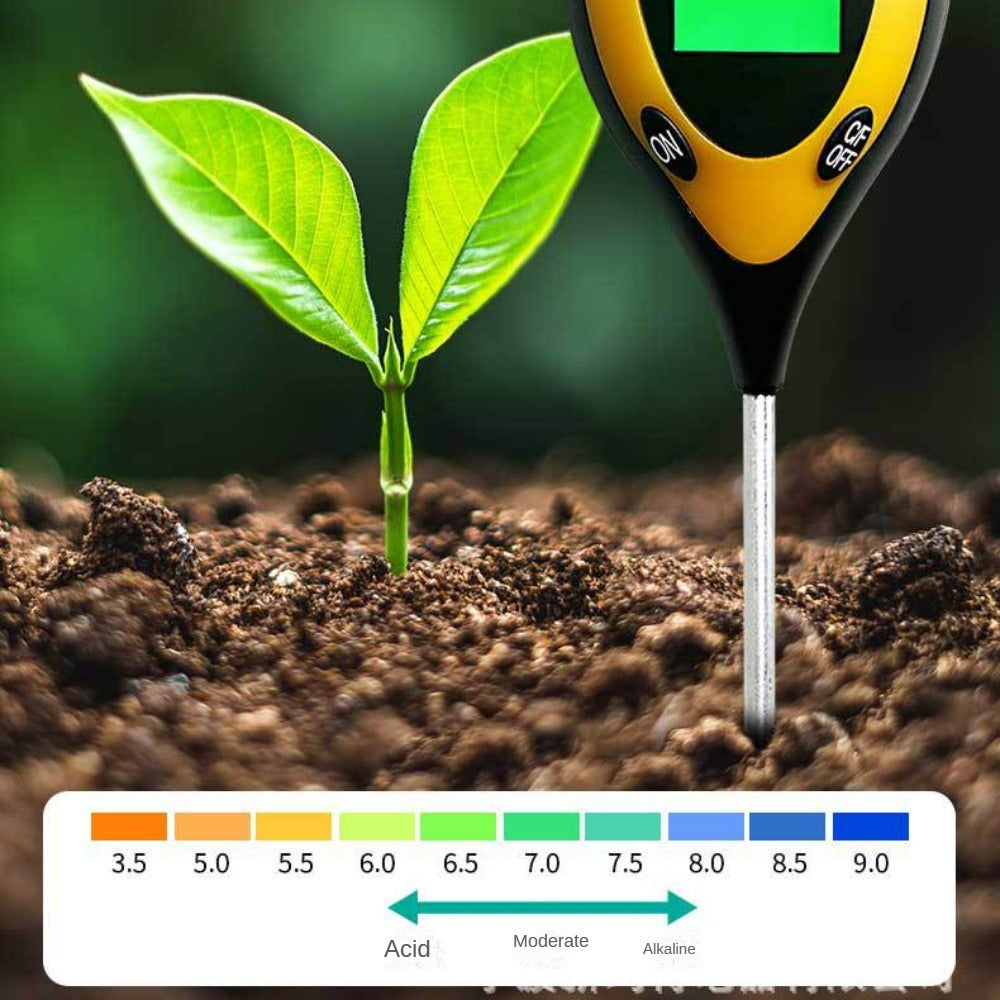 4 In 1 Bodenmessgerät Temperatur PH-Wert Licht Boden Messgerät Feuchtigkeit (without Battery)