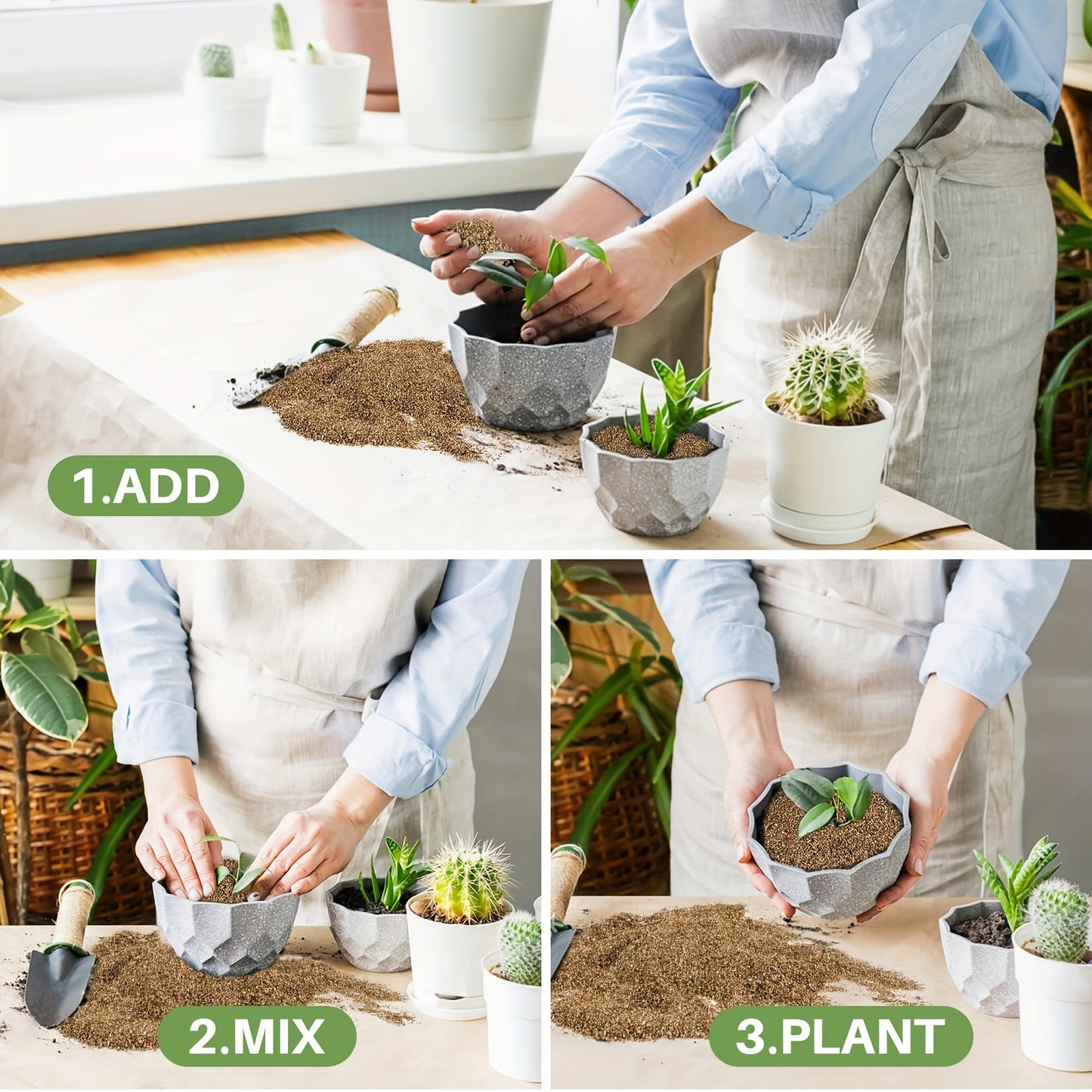 Hochwertiges Gartenbau-Vermiculit – ideal für Zimmerpflanzen, Pilze und Bonsai-Kunstprojekte (2–4 mm)