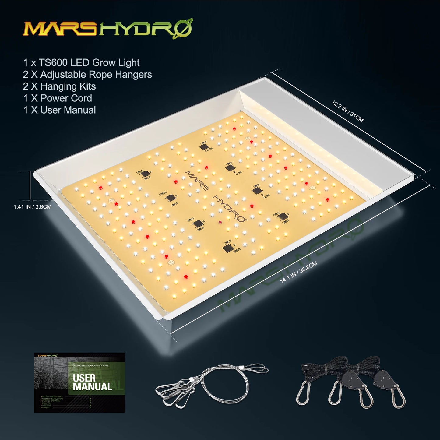 2024 Verbessertes Mars Hydro TS 600 LED Vollspektrum LED Panel