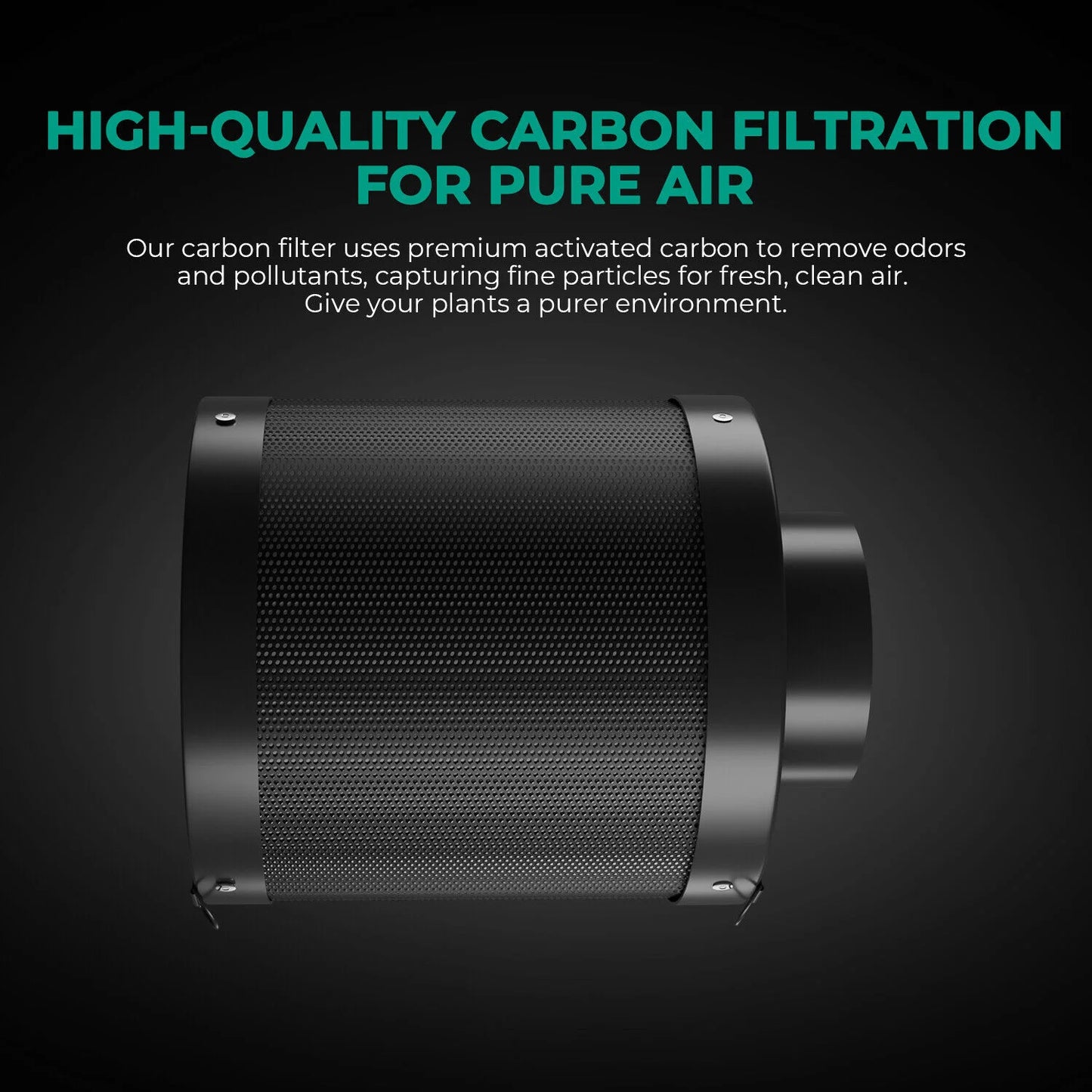 Mars Hydro 4" 6" Luftkohlefilter,Geruchskontrolle, Hydrokultur, Gewächsräume
