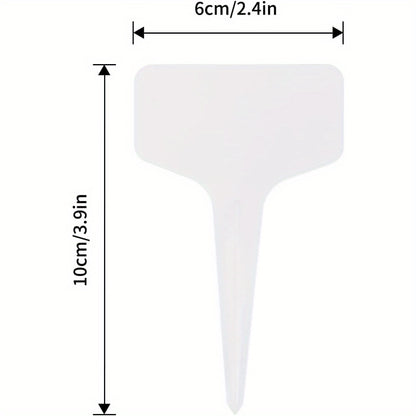 50 stücke Kunststoff Pflanze T-Typ Etiketten 5.99*10,01 cm