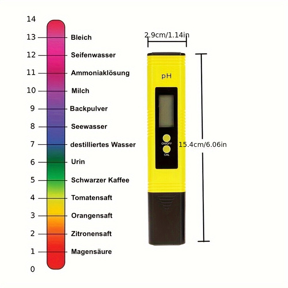 PH Wert Wasser Messgerät Digital Messer Tester Aquarium Pool Prüfer PH 0-14
