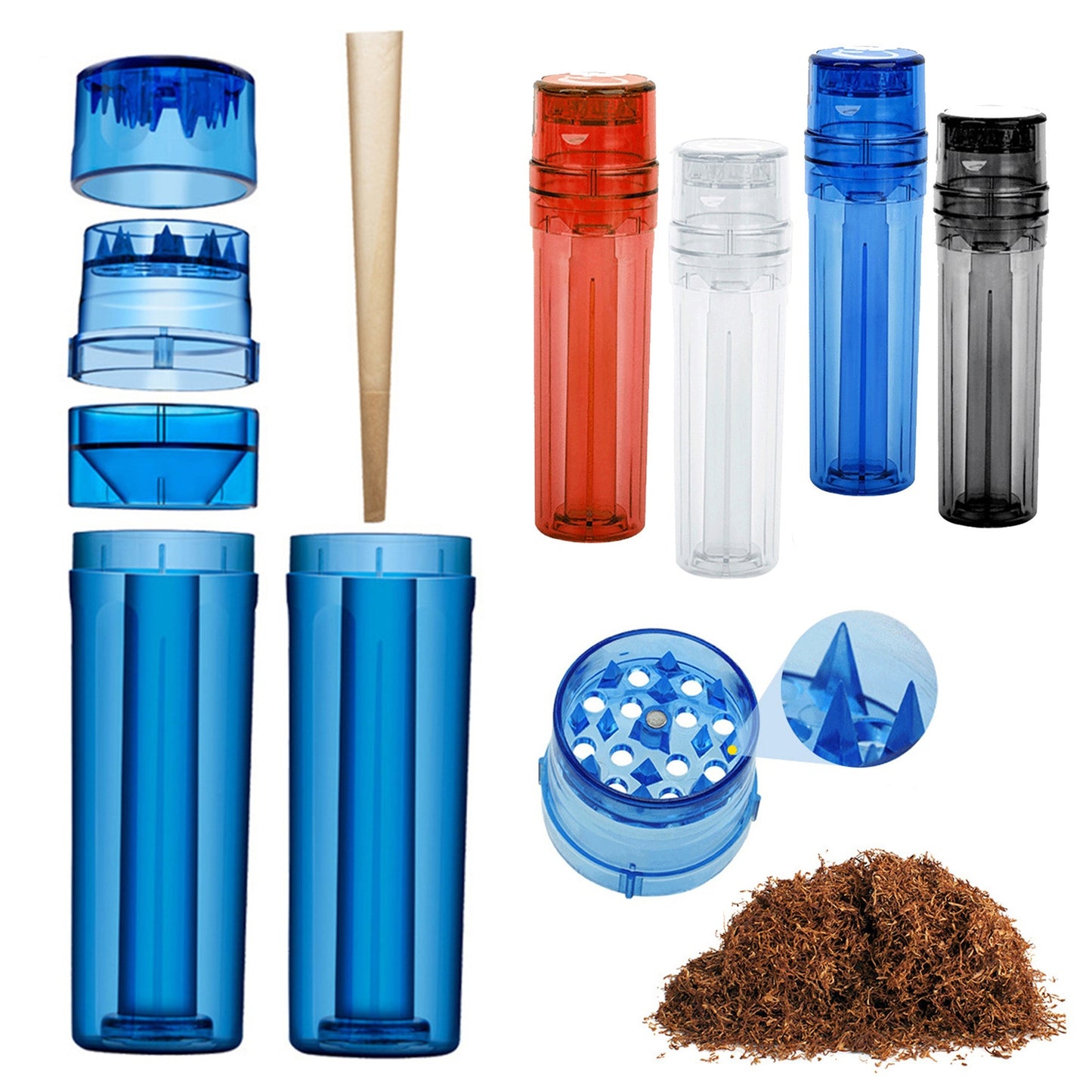 1pc, 4-Layer Manual Grinder & Roller - Durable Plastic Construction - Perfect Gift for Festive, Birthday, And Friends - for Grinder Lovers & Smokers.