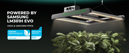 2024 Mars Hydro FC 1500-EVO Samsung LM301H EVO 150 W LED-Wachstumsleuchten für 70 x 70 cm großes Wachstumszelt (1–3 Pflanzen)