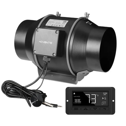Inline-Rohrventilator, Lüftungsventilator mit 10 Geschwindigkeiten für die Belüftung von Wachstumszelten und Hydrokulturen