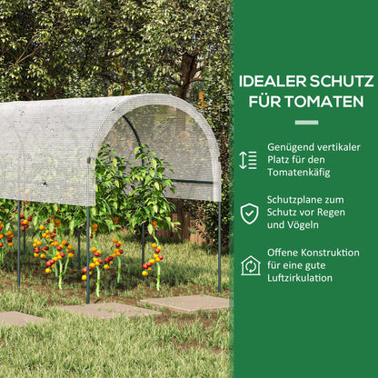 Winterfestes Gewächshaus mit PE-Geflechtfolie für Garten, 400x120x170cm für Tomaten, Gemüse, Blumen, Pflanzen.