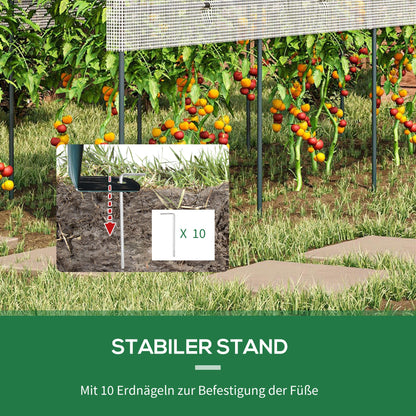 Winterfestes Gewächshaus mit PE-Geflechtfolie für Garten, 400x120x170cm für Tomaten, Gemüse, Blumen, Pflanzen.