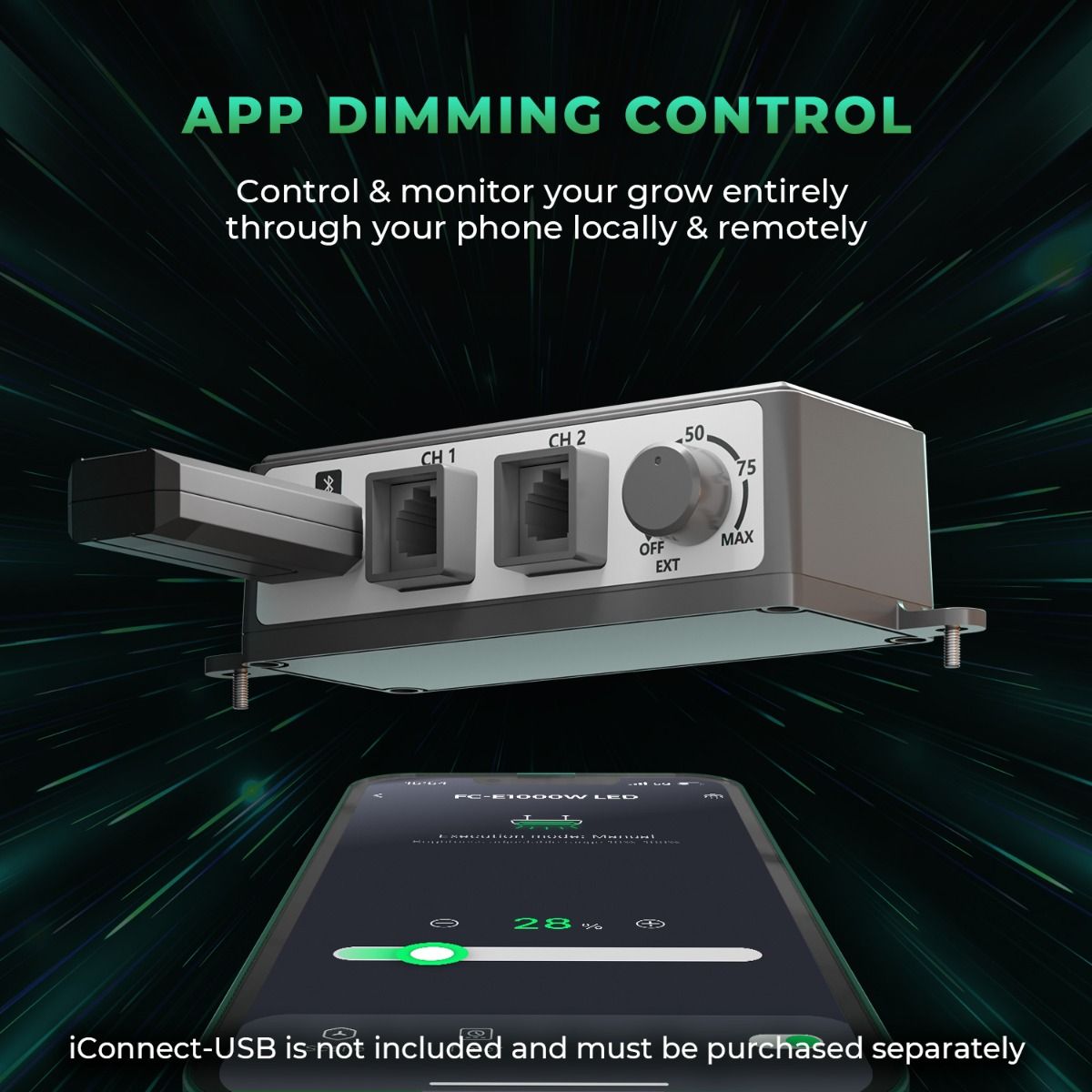 Mars Hydro Smart Dimmbares FC-E1000W CO2 Plus kommerzielles Vollspektrum-LED-Wachstumslicht