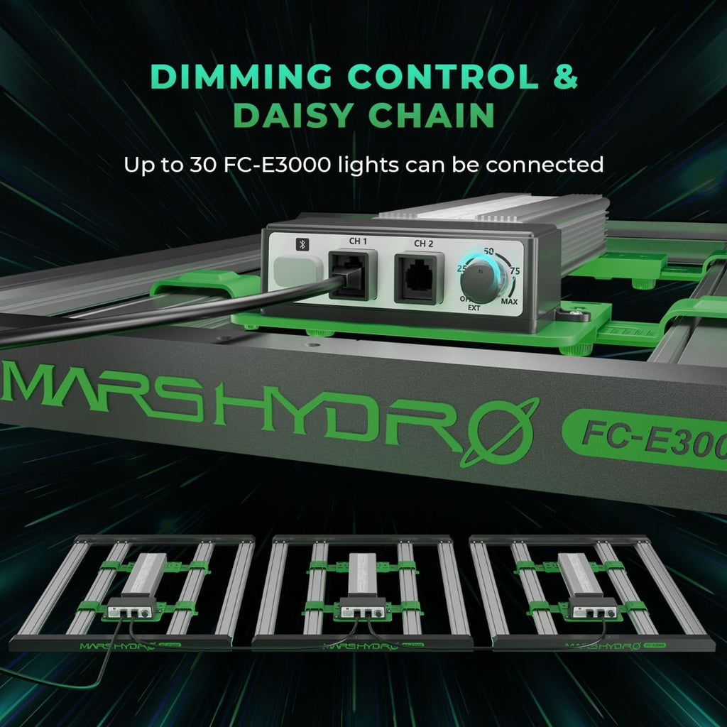 Mars Hydro Smart Dimmbare FC-E3000 Bridgelux 300W Vollspektrum-LED-Wachstumslampe