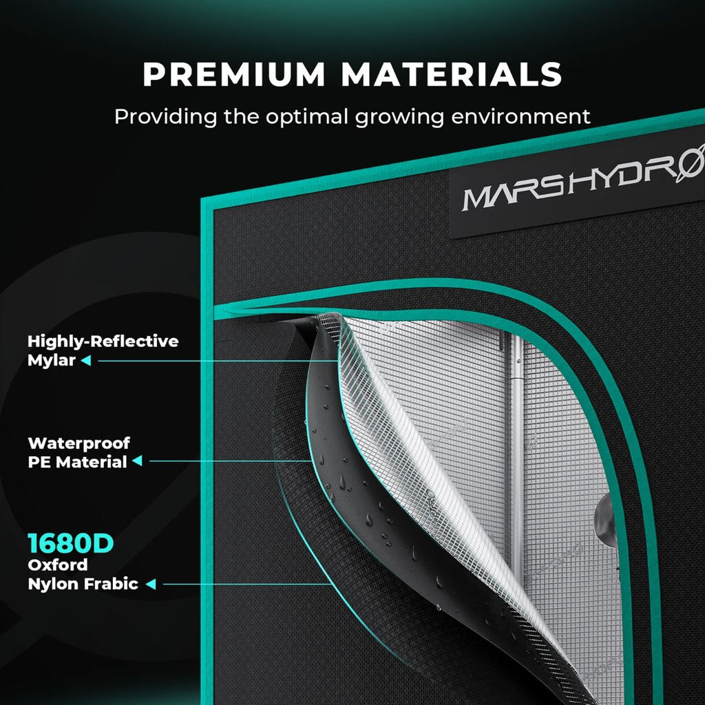 Mars Hydro FC-E3000 Komplettes Growzelt-Set | 300 W LED-Pflanzenlampe + 100 x 100 x 180 cm Indoor-Zelt + 4-Zoll-Belüftungssystem | 6-Zoll-Clip-On-Ventilator | für 2-4 Pflanzen