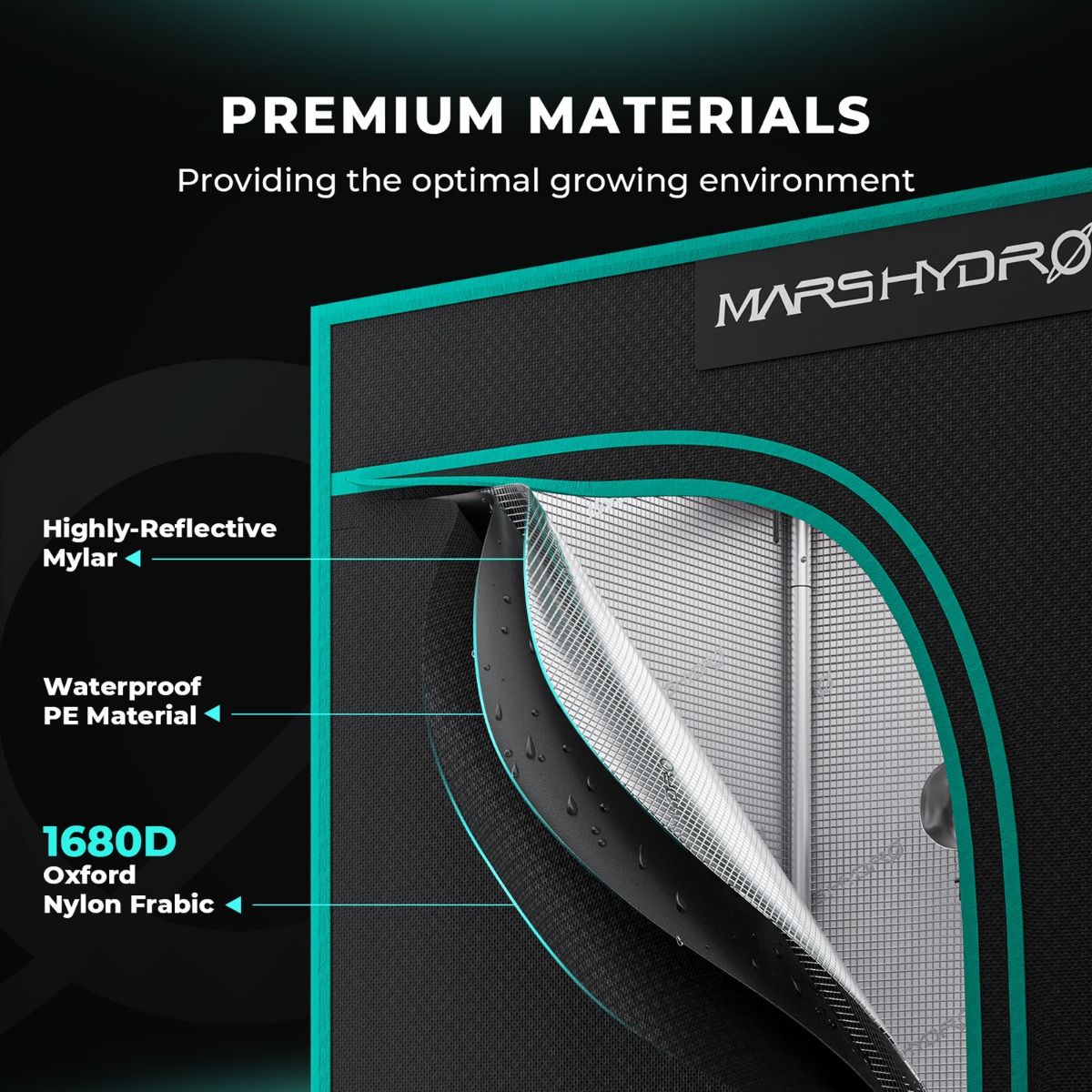 Mars Hydro FC-E3000 Komplettes Growzelt-Set | 300 W LED-Pflanzenlampe + 100 x 100 x 180 cm Indoor-Zelt + 4-Zoll-Belüftungssystem | 6-Zoll-Clip-On-Ventilator | für 2-4 Pflanzen