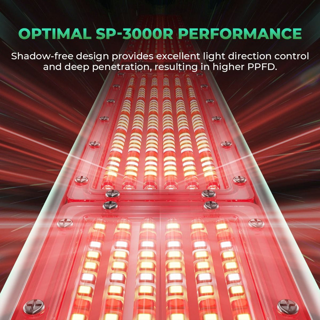 Mars Hydro SP 3000R 650–665 nm rotes Spektrum LED-Wachstumslicht für Gewächshaus-Zusatz- oder Top-Beleuchtung