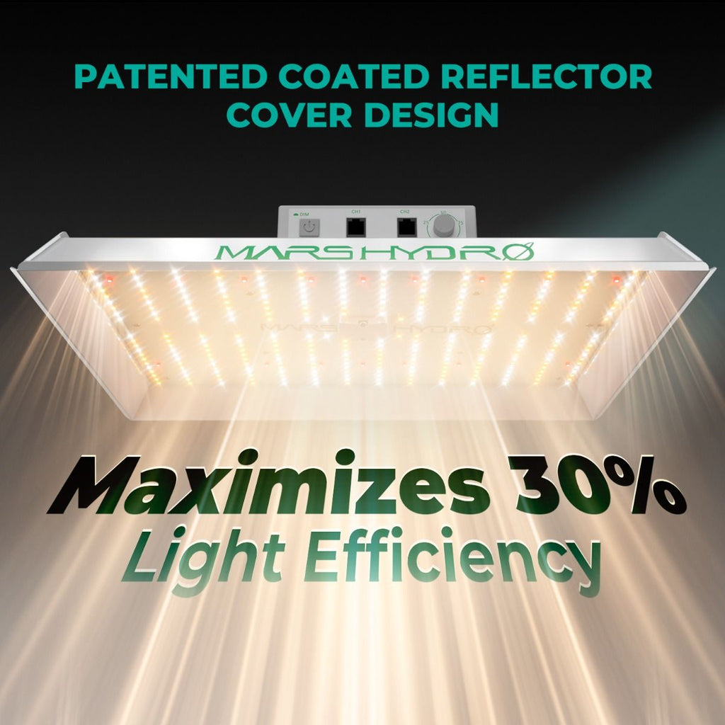 Mars Hydro TS 1000 Komplettes Growzelt-set | Dimmbare 150-W-LED-Wachstumslampe | 80 x 80 x 160 cm großes Indoor-Zelt | 4-Zoll-Belüftungssystem | 6-Zoll-Clip-On-Ventilator