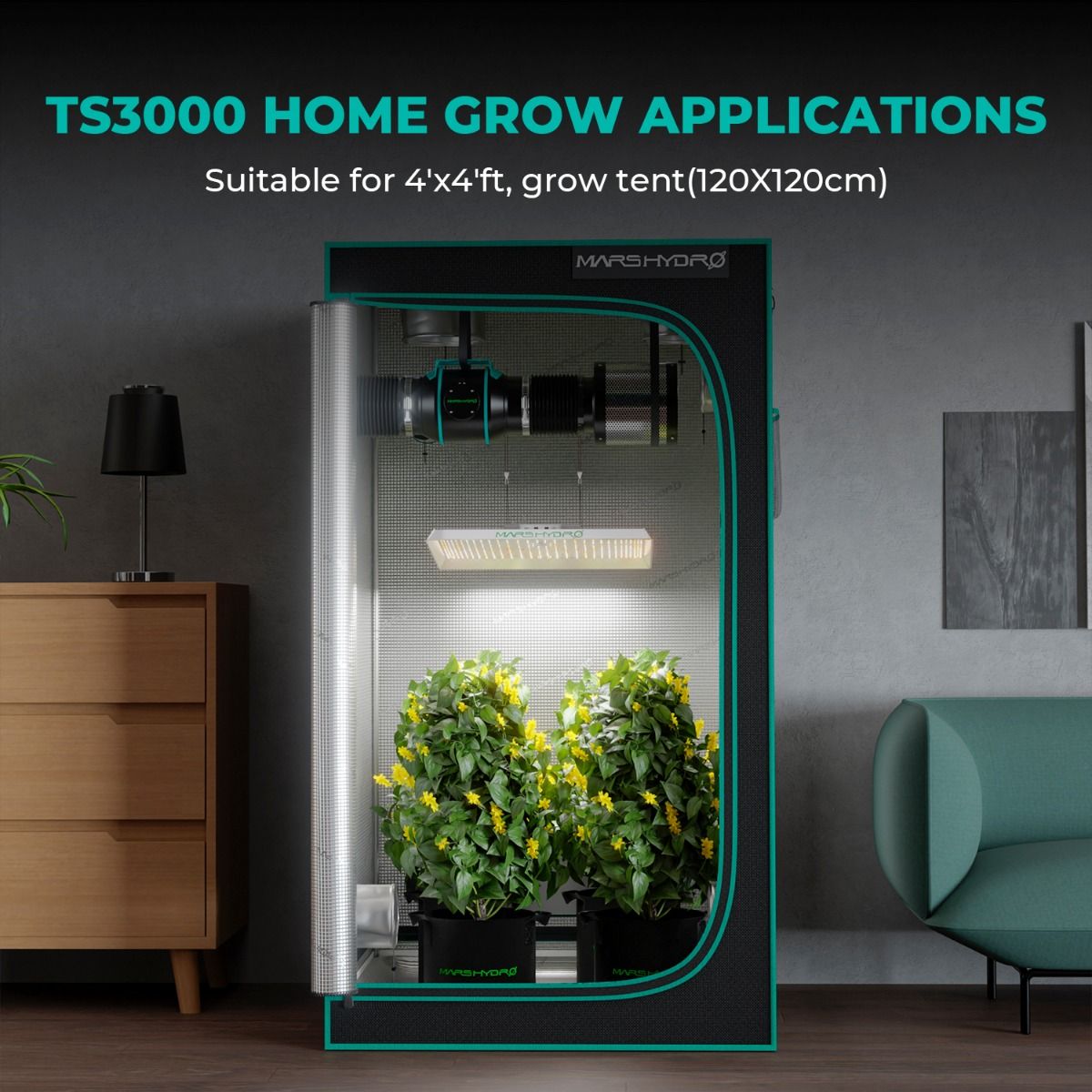 Mars Hydro TS 3000 420 W dimmbares Vollspektrum-LED-Wachstumslicht