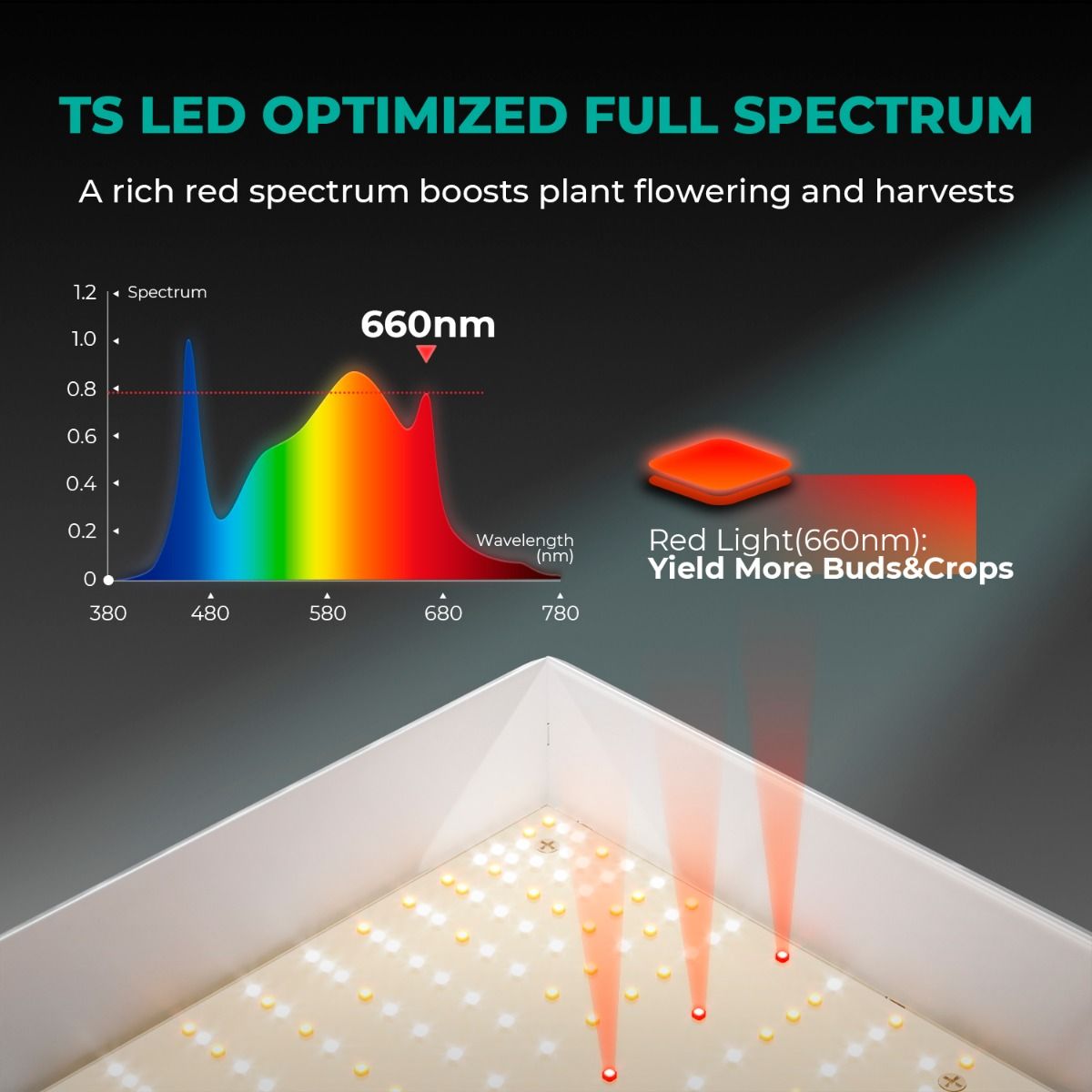 Mars Hydro TS 3000 420 W dimmbares Vollspektrum-LED-Wachstumslicht