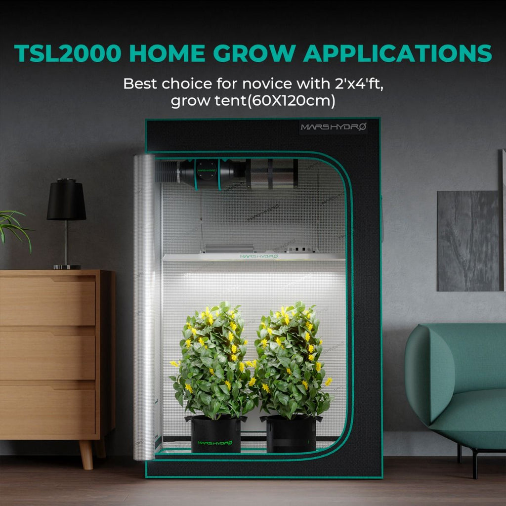 Mars Hydro TSL 2000 Vollspektrum-LED-Wachstumslampe, dimmbar, 300 W